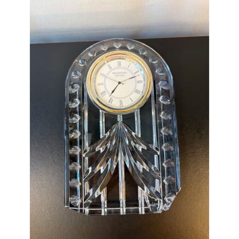 Waterford Crystal Arch Desk Clock Roman Numerals